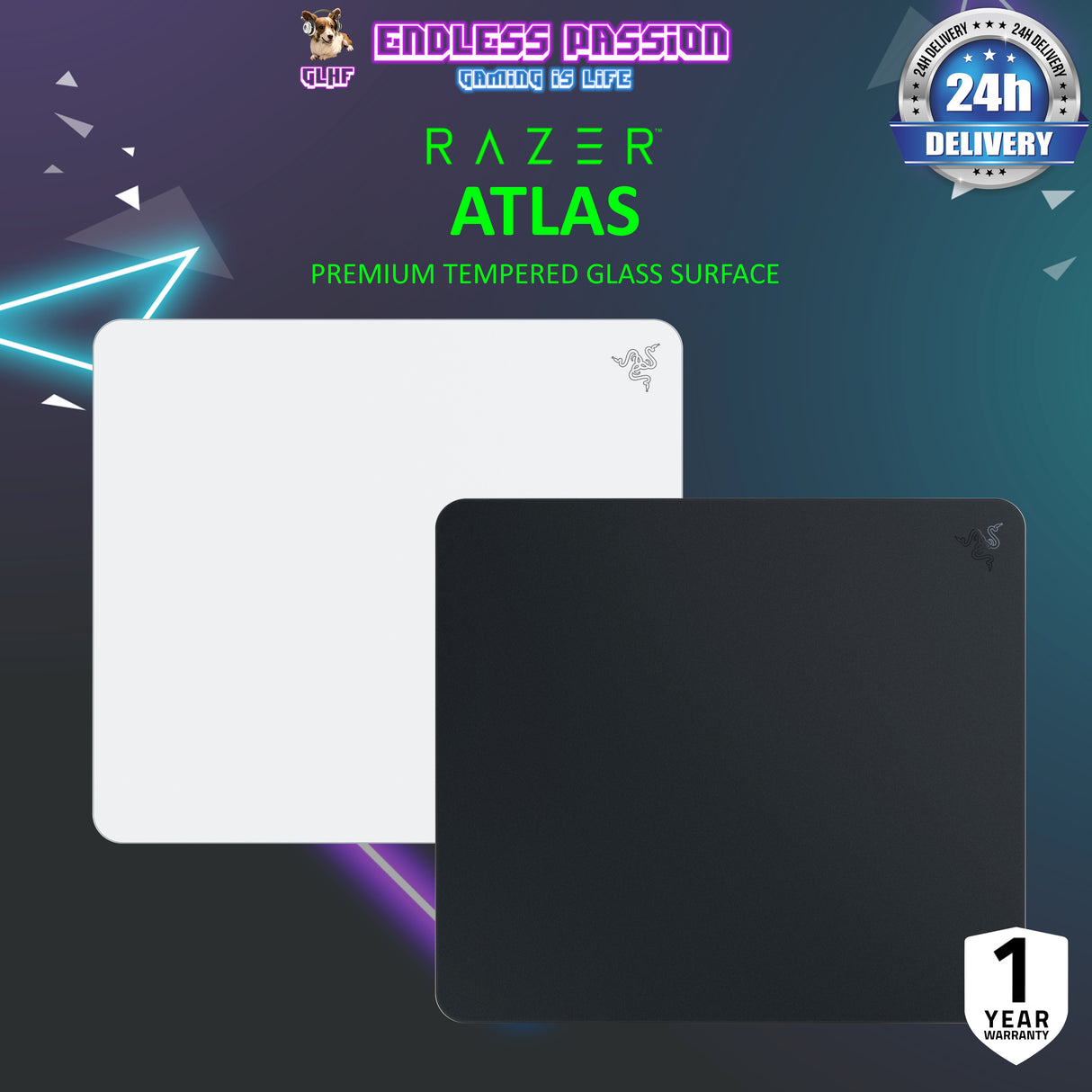 Razer Atlas Tempered Glass Gaming Mouse Mat