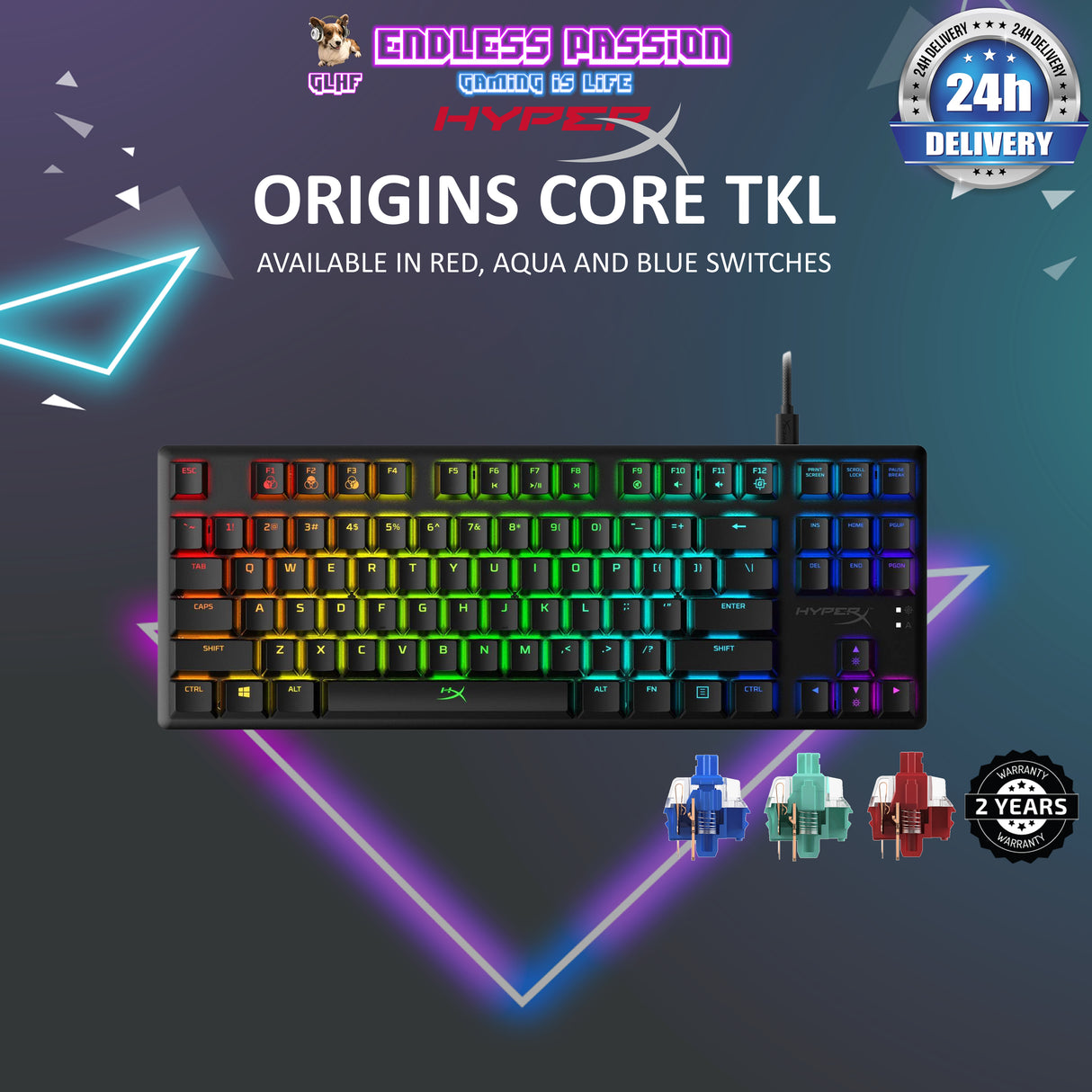 HyperX Alloy Origins Core TKL RGB Gaming Keyboard