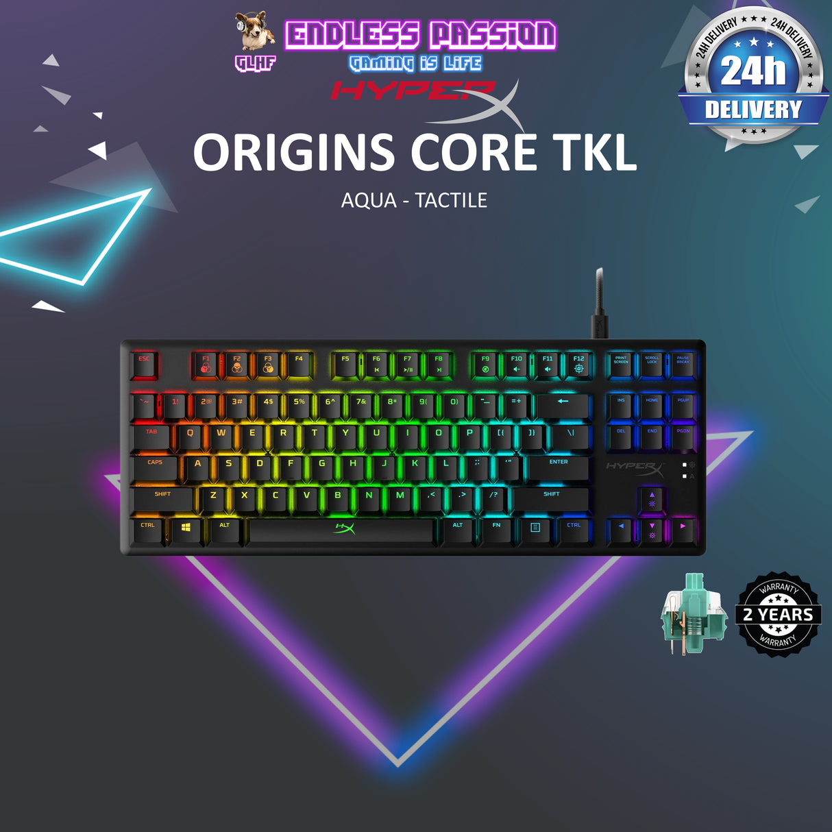 HyperX Alloy Origins Core TKL RGB Gaming Keyboard