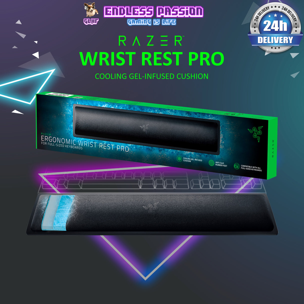 Razer Ergonomic Wrist Rest Pro for Full-Sized Keyboards