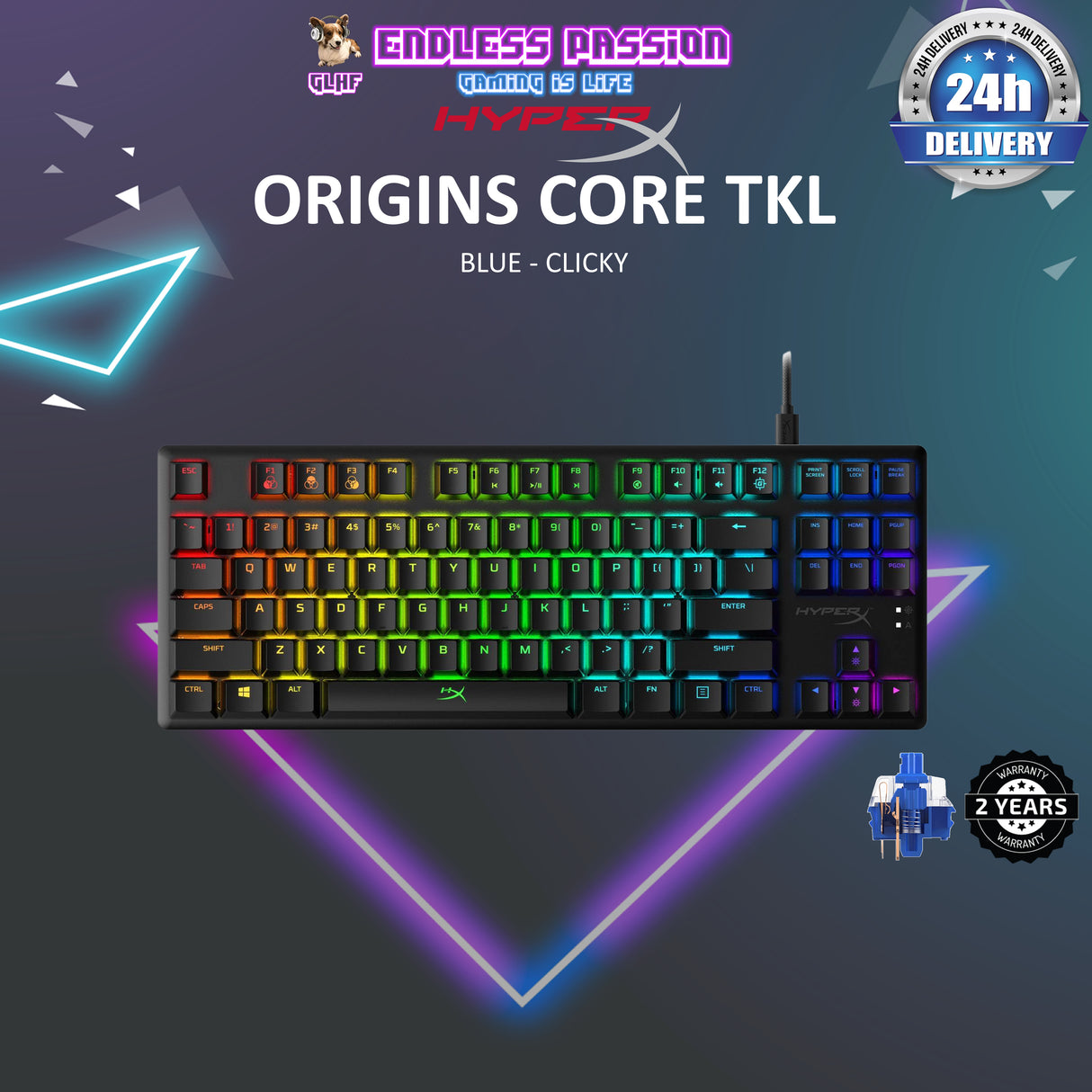 HyperX Alloy Origins Core TKL RGB Gaming Keyboard