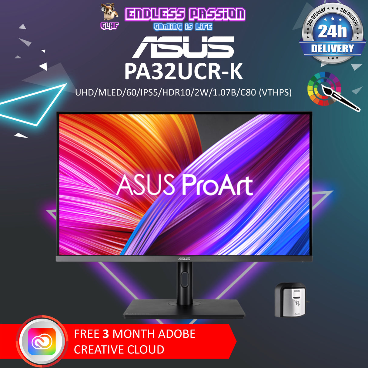 ASUS ProArt Display PA32UCR-K 32 Inch 4K UHD Professional Monitor