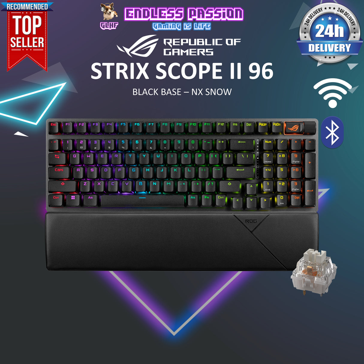 Asus ROG Strix Scope II 96 Wireless Gaming Keyboard