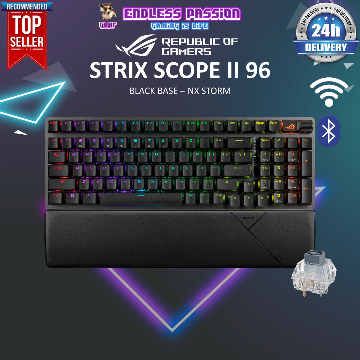 Asus ROG Strix Scope II 96 Wireless Gaming Keyboard