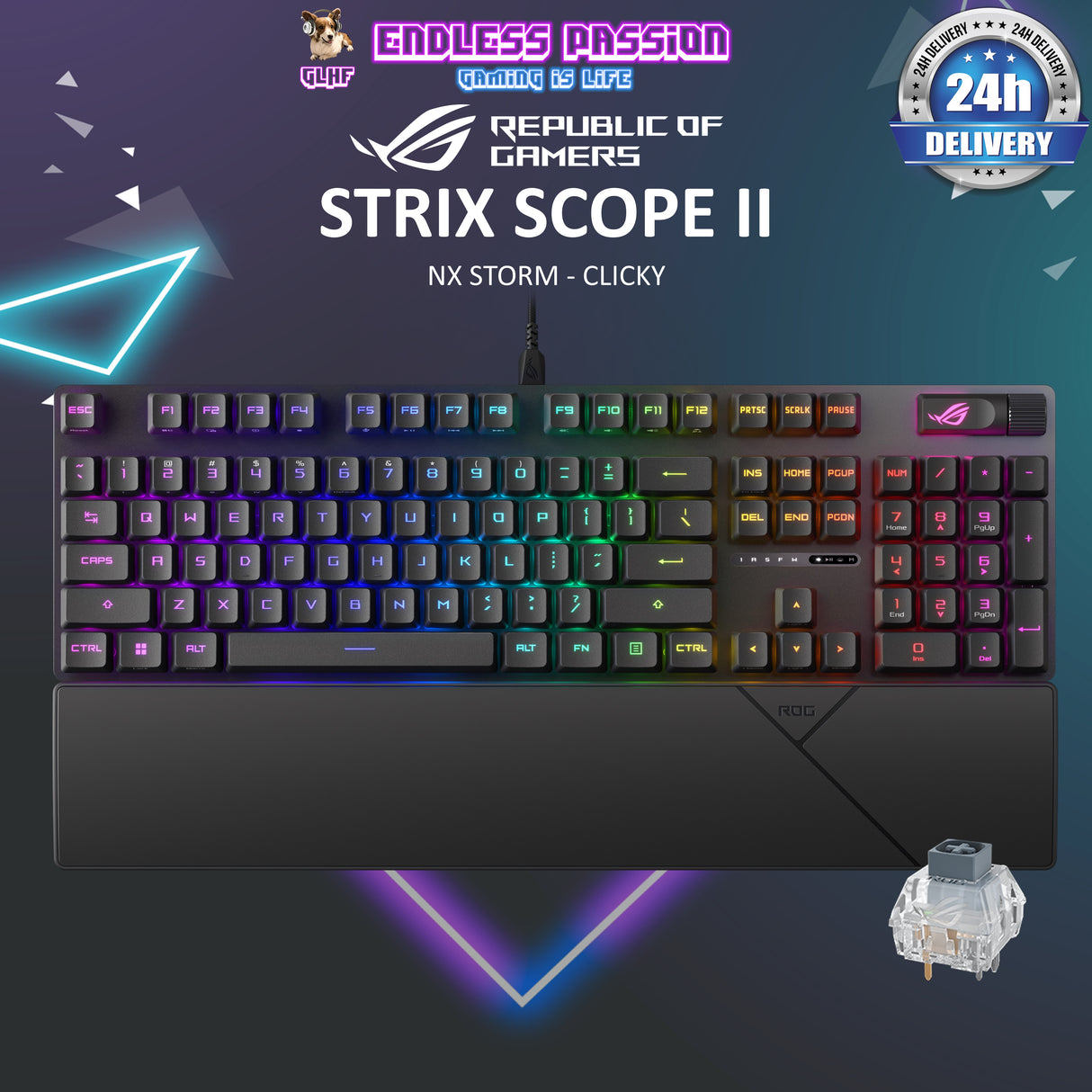 Asus ROG Strix Scope II Wired Gaming Keyboard