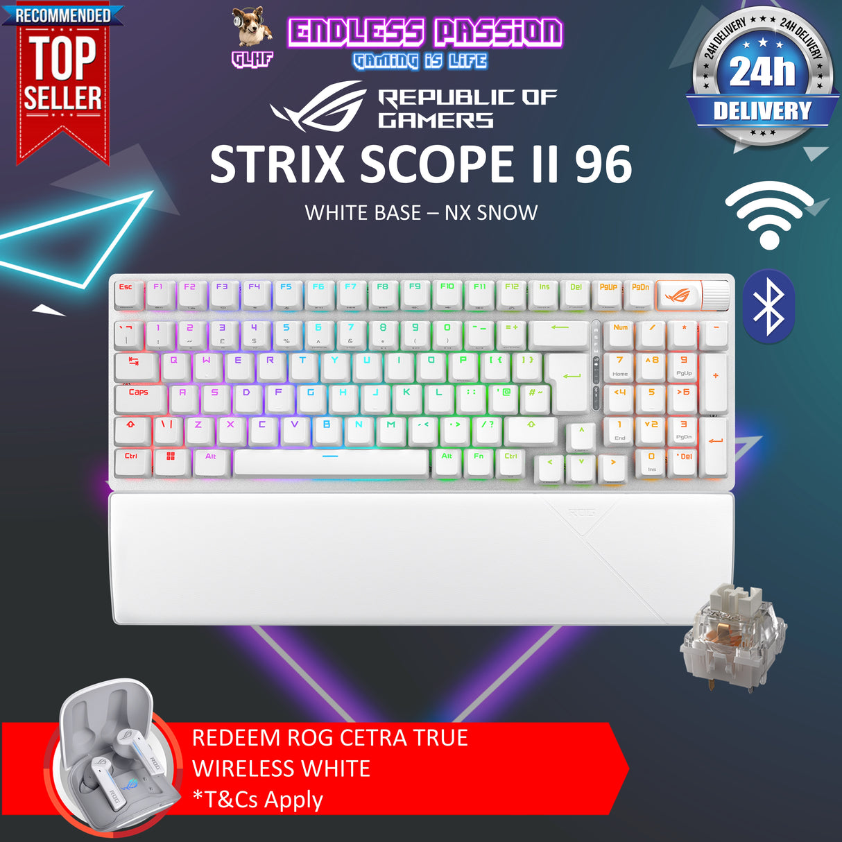 Asus ROG Strix Scope II 96 Wireless Gaming Keyboard