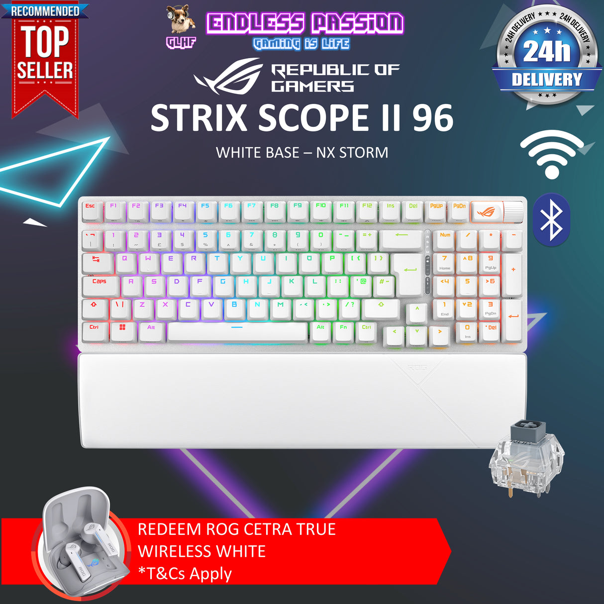 Asus ROG Strix Scope II 96 Wireless Gaming Keyboard