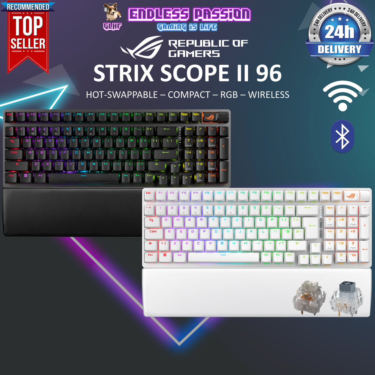 Asus ROG Strix Scope II 96 Wireless Gaming Keyboard