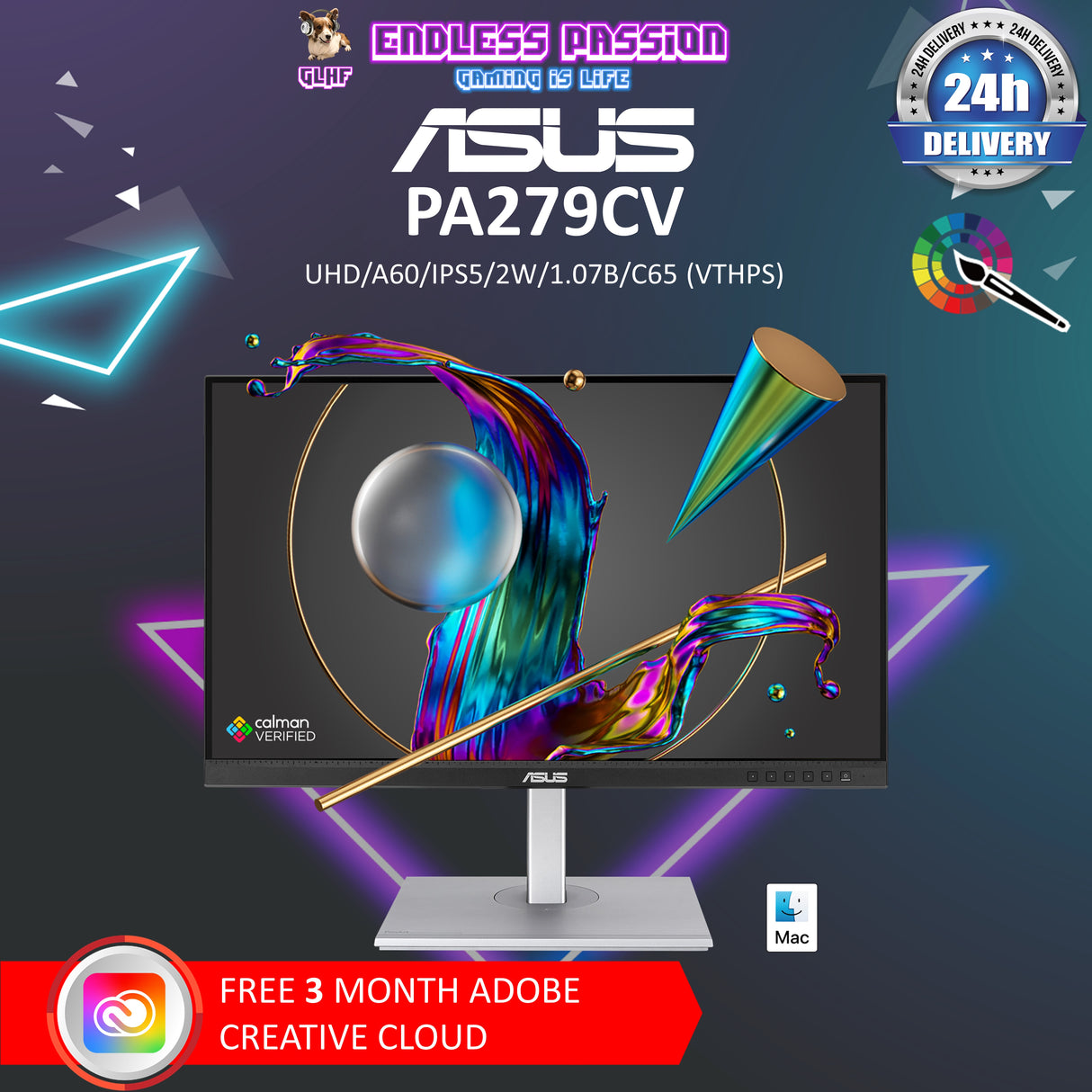 ASUS ProArt Display PA279CV 27 Inch 4K Professional Monitor