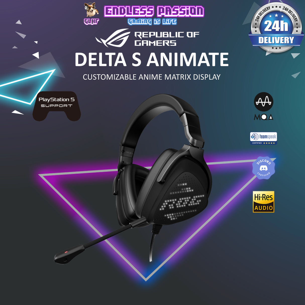 Asus ROG Delta S Animate Wired Gaming Headset