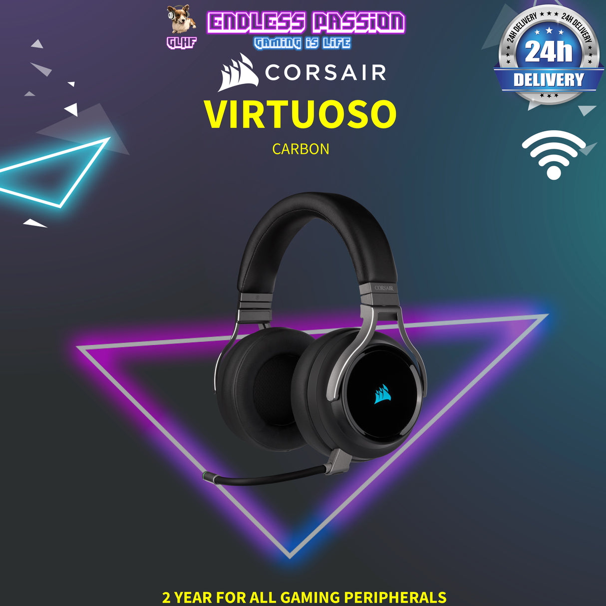 Corsair Virtuoso RGB Wireless High-Fidelity Gaming Headset