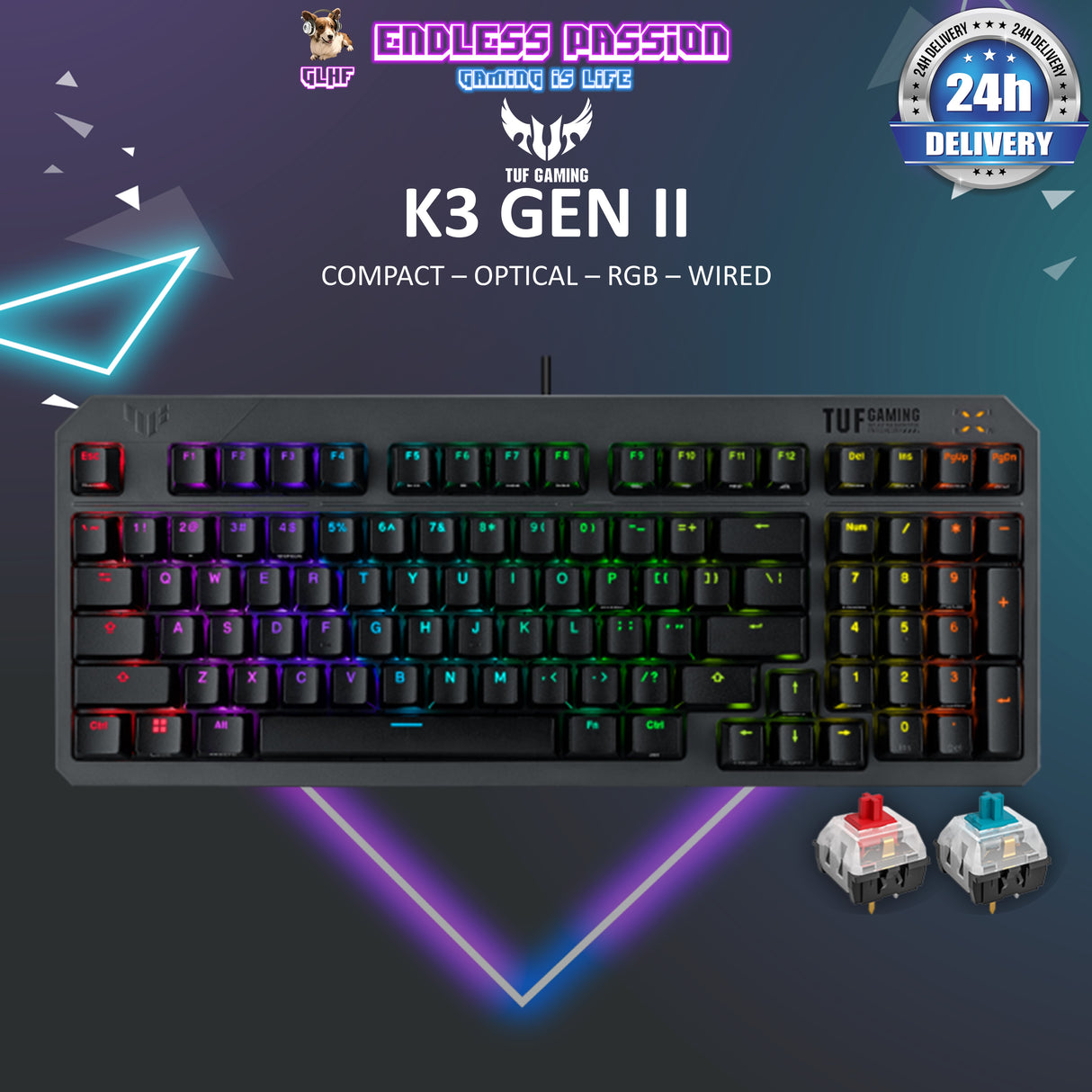 Asus TUF Gaming K3 Gen II Wired Mechanical Gaming keyboard