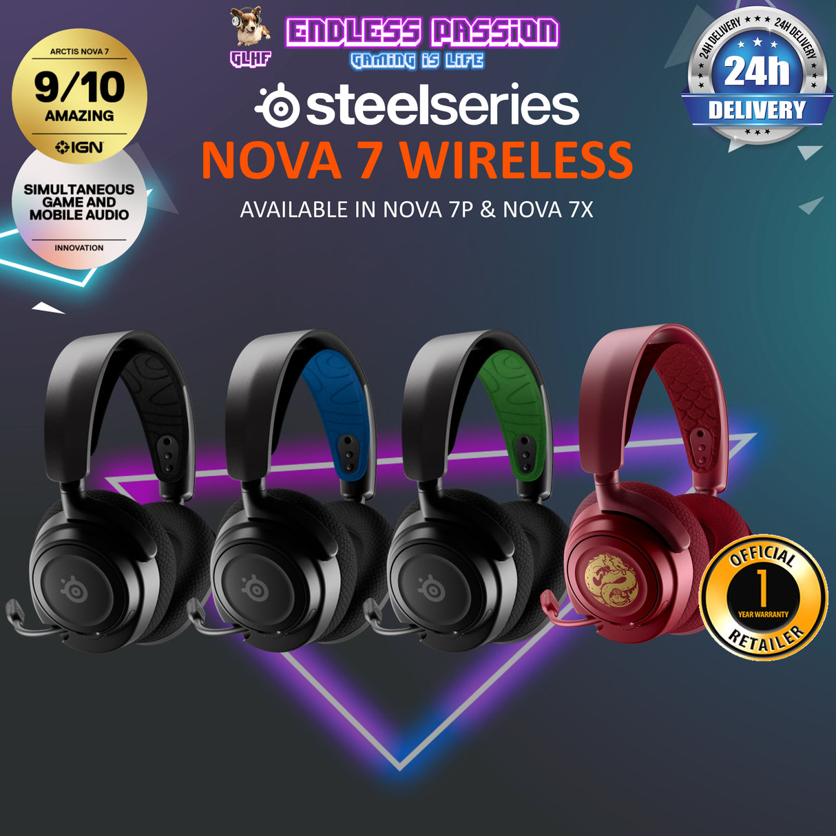 SteelSeries Arctis Nova 7 Wireless Gaming Headset