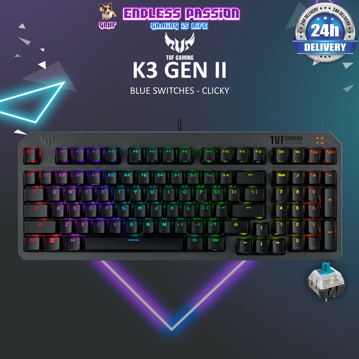 Asus TUF Gaming K3 Gen II Wired Mechanical Gaming keyboard