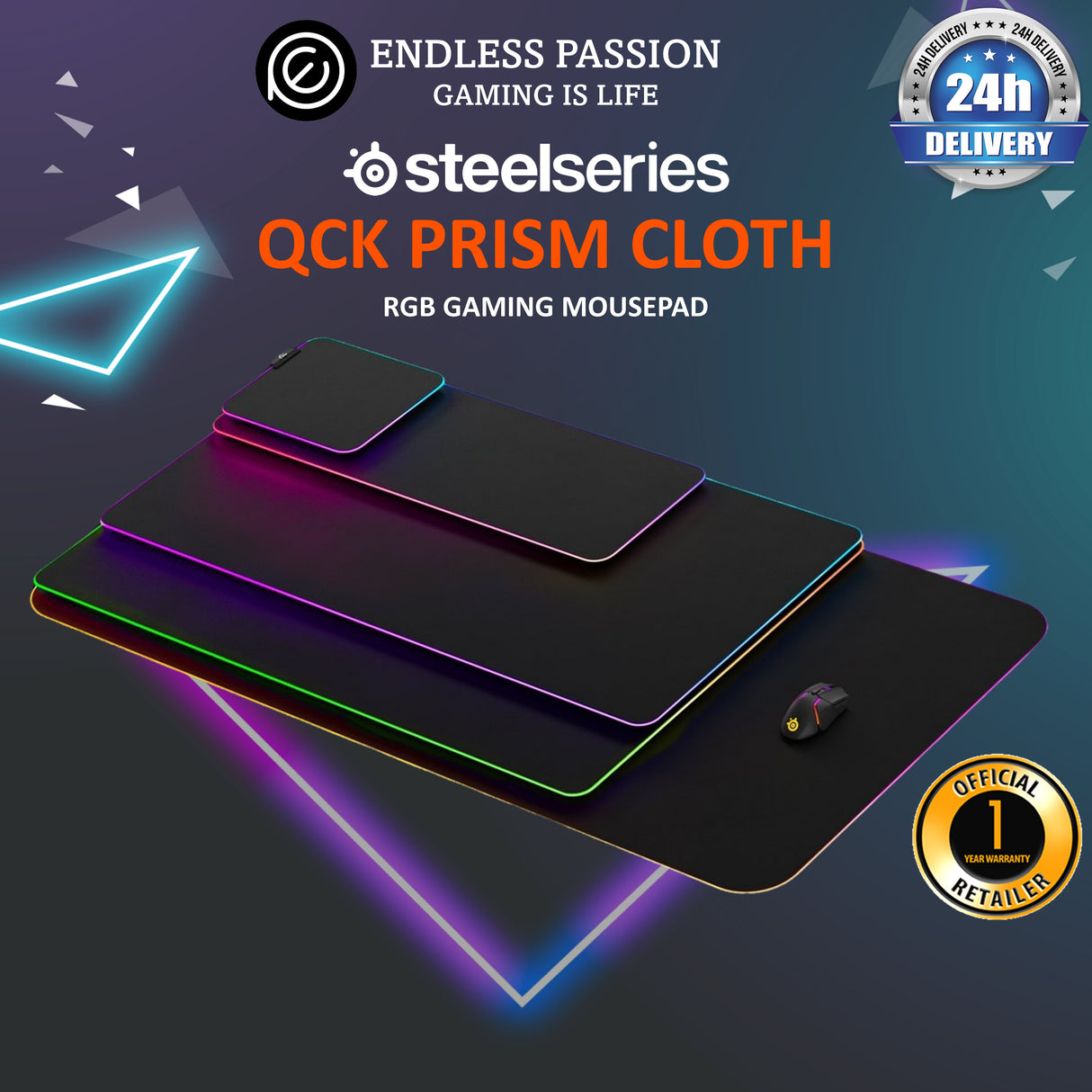 SteelSeries Qck Prism Cloth Gaming Mousepad