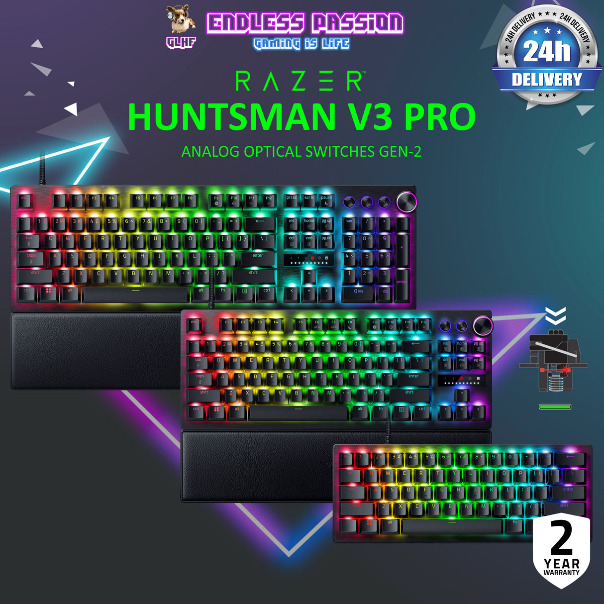 Razer Huntsman V3 Pro Esports Wired Gaming Keyboard