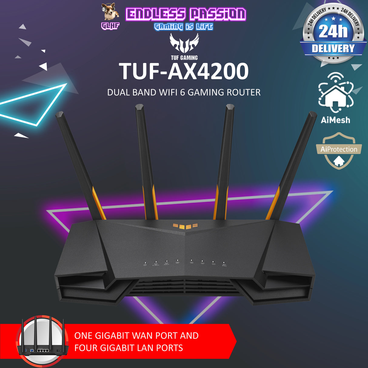 ASUS TUF-AX4200 Dual Band WiFi 6 Gaming Router