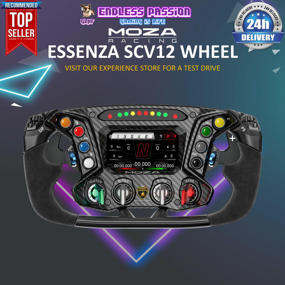 MOZA Essenza SCV12 Steering Wheel