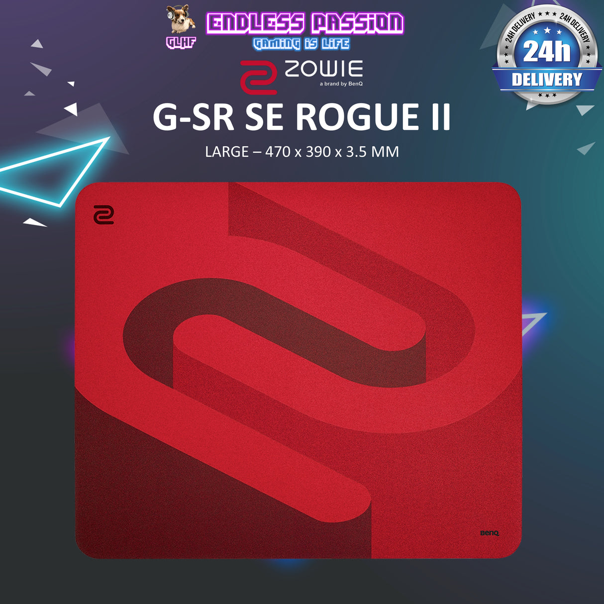 Zowie G-SR-SE ROUGE II Large Esports Gaming Mouse Pad