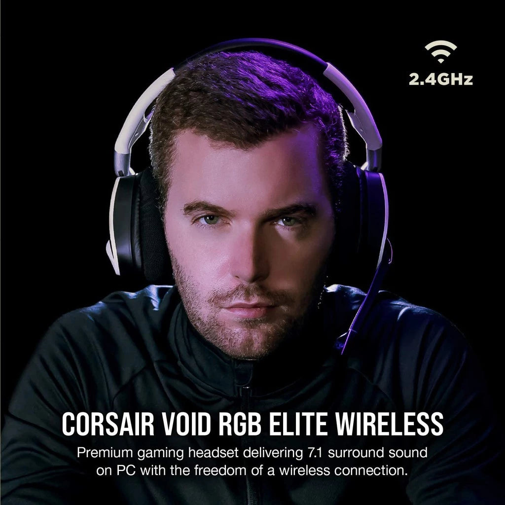 Corsair Void RGB Elite Wireless Premium Gaming Headset with 7.1 Surround Sound