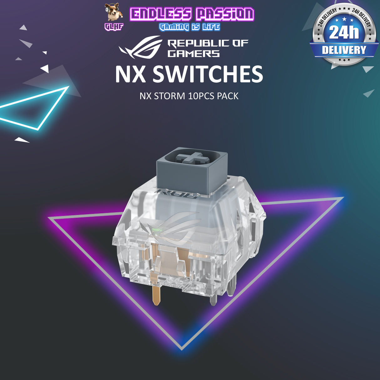 Asus ROG NX Switches 10PCS Pack - NX Snow / Storm