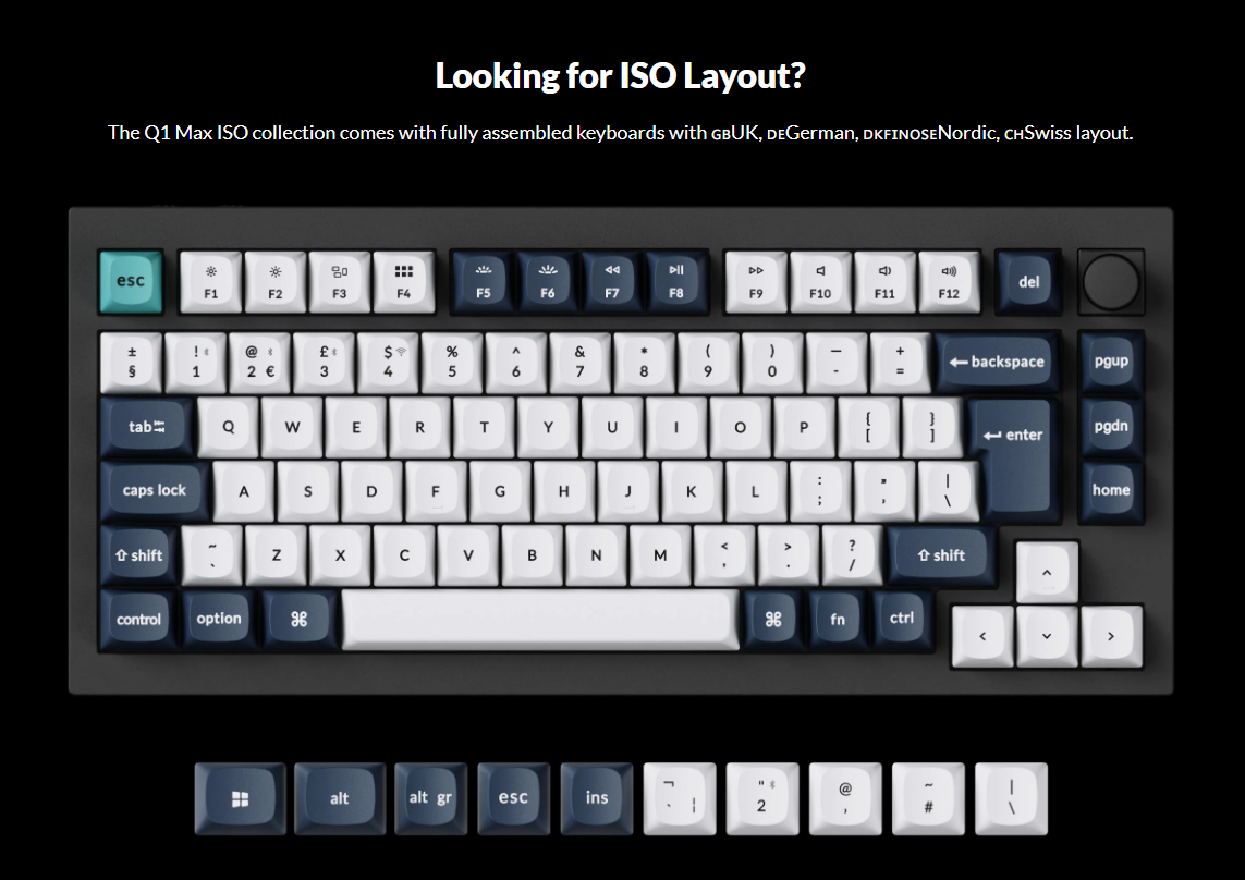 Keychron Q1 Max 75% QMK/VIA Wireless Custom Mechanical Keyboard