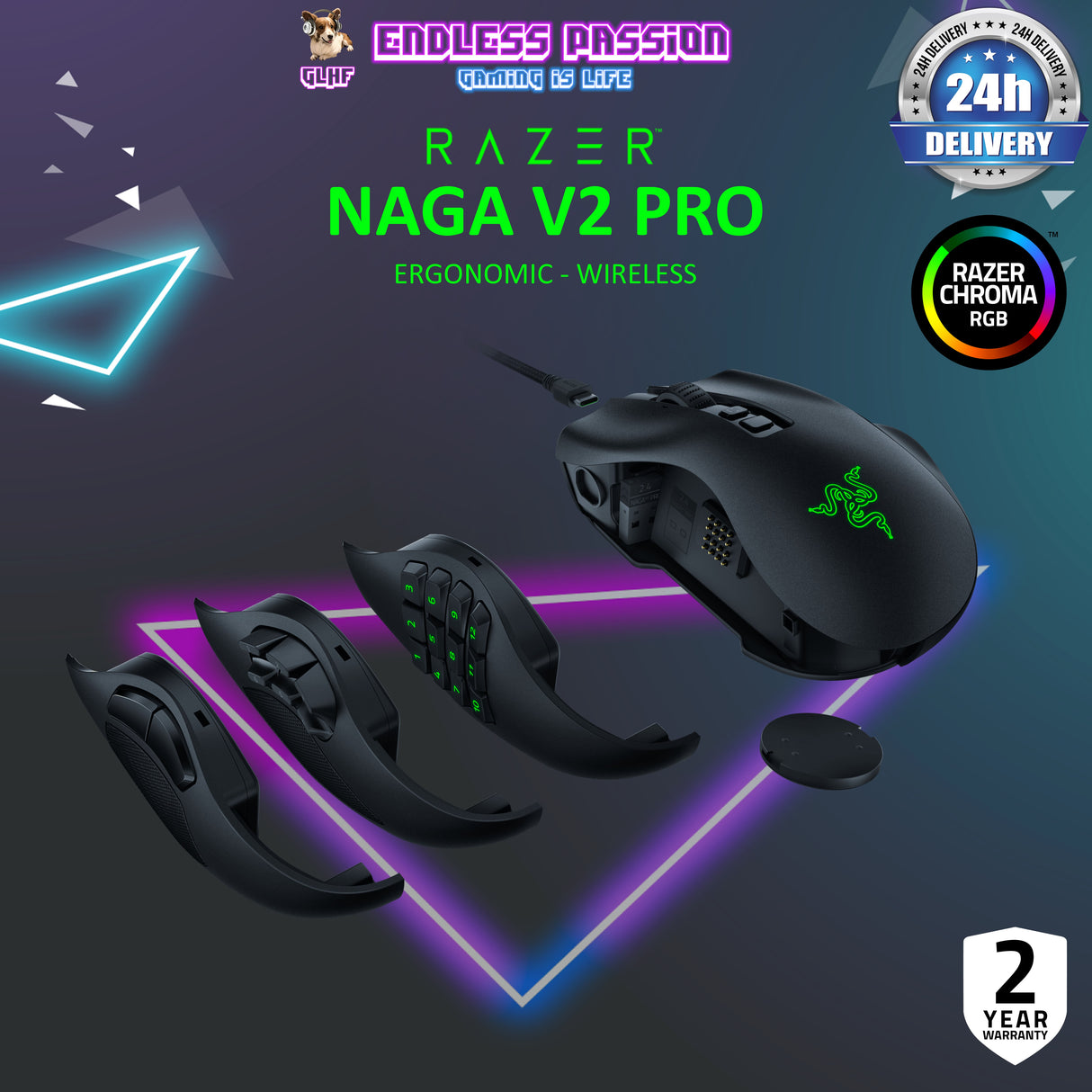 Razer Naga V2 Pro Wireless Gaming Mouse