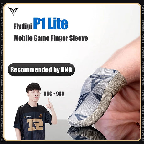 Flydigi P1 Lite Silver-Cloth Mobile Gaming Finger Sleeve