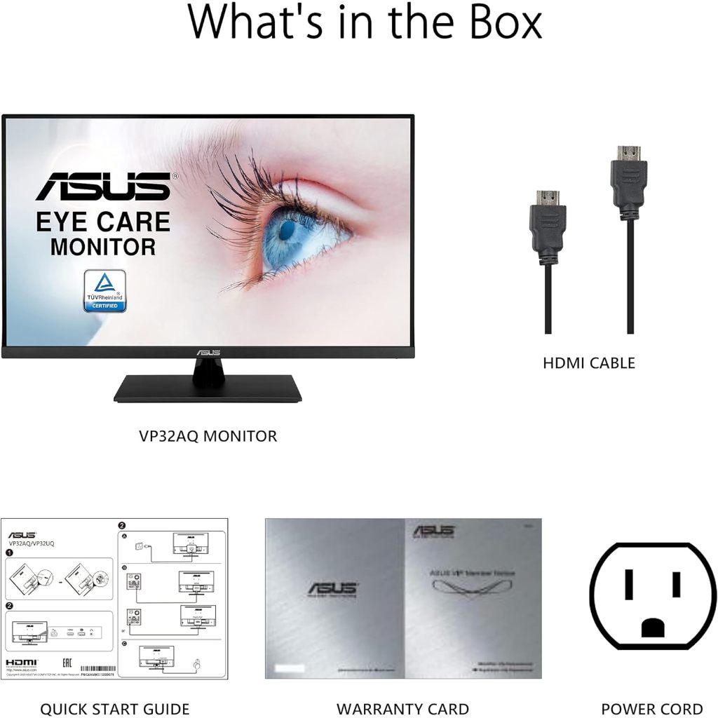 ASUS VP32AQ 32 Inch Eye Care Monitor