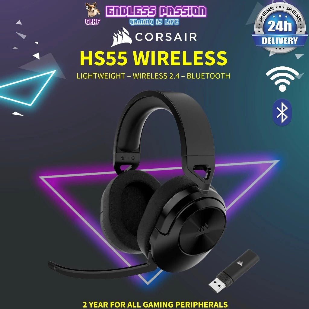 Corsair HS55 Wireless Gaming Headset - Carbon