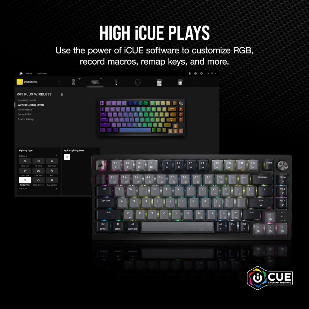 Corsair K65 PLUS Wireless 75% RGB Mechanical Gaming Keyboard