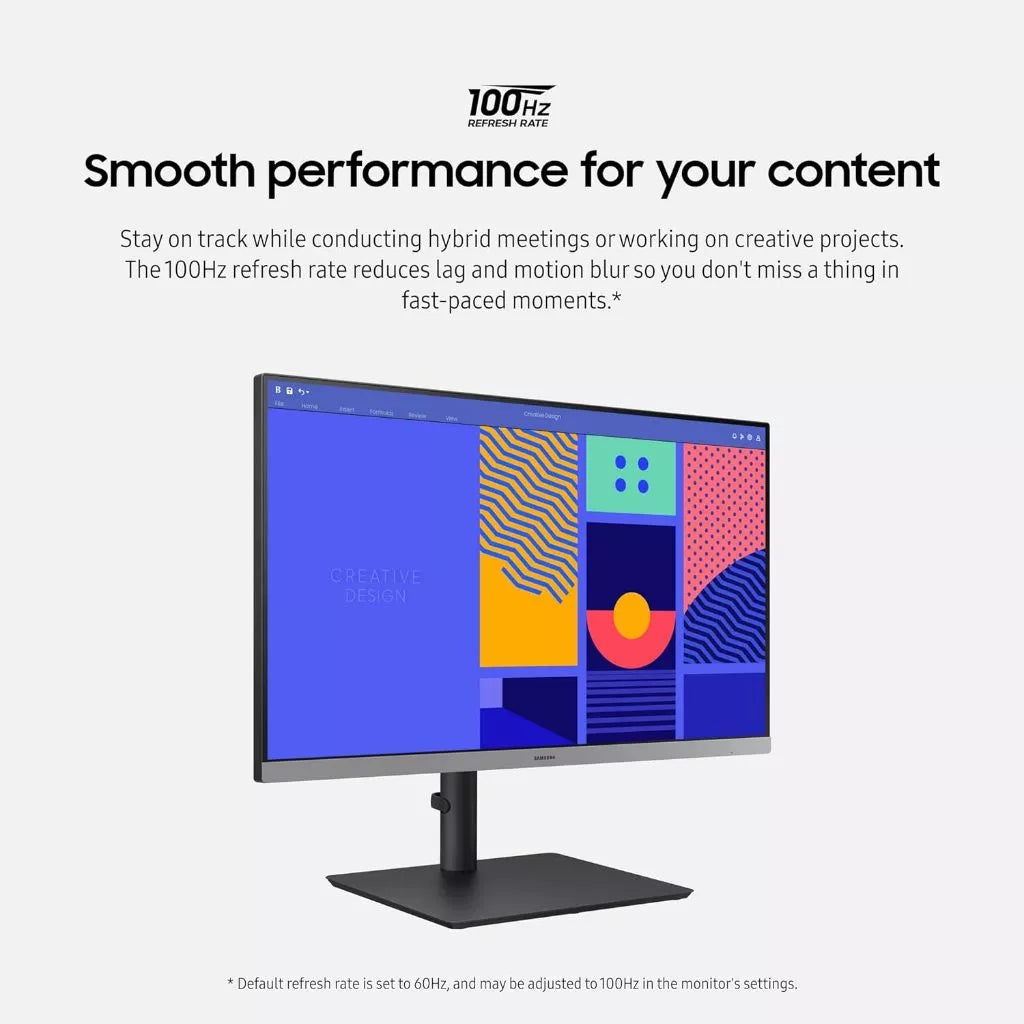 Samsung Essential S4 S43GC 24" FHD IPS Display Productivity Monitor - LS24C430GAEXXS