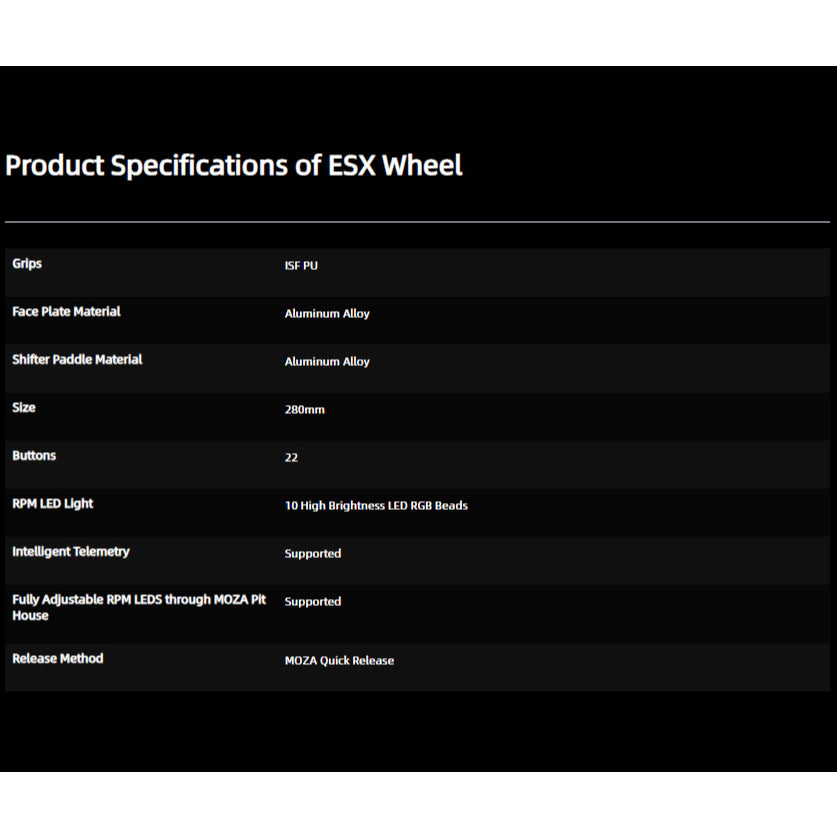 MOZA ESX Steering Wheel - Compatible with XBOX and PC