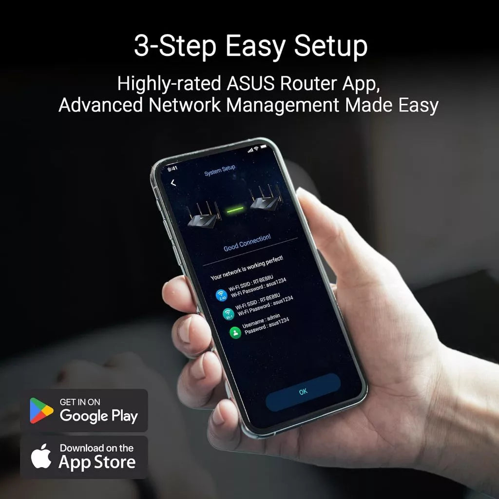 ASUS RT-BE88U Dual Band WiFi 7 Gaming Router