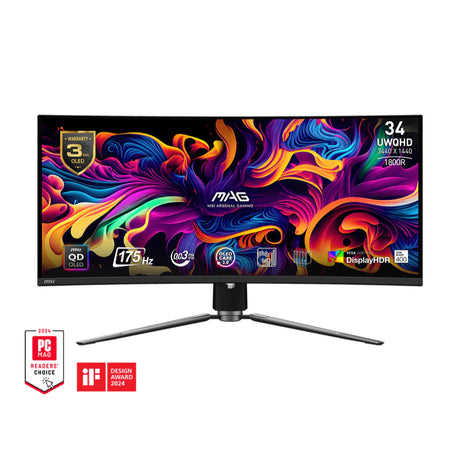 MSI MAG 341CQP QD-OLED, 34 Inch UWQHD Gaming Monitor