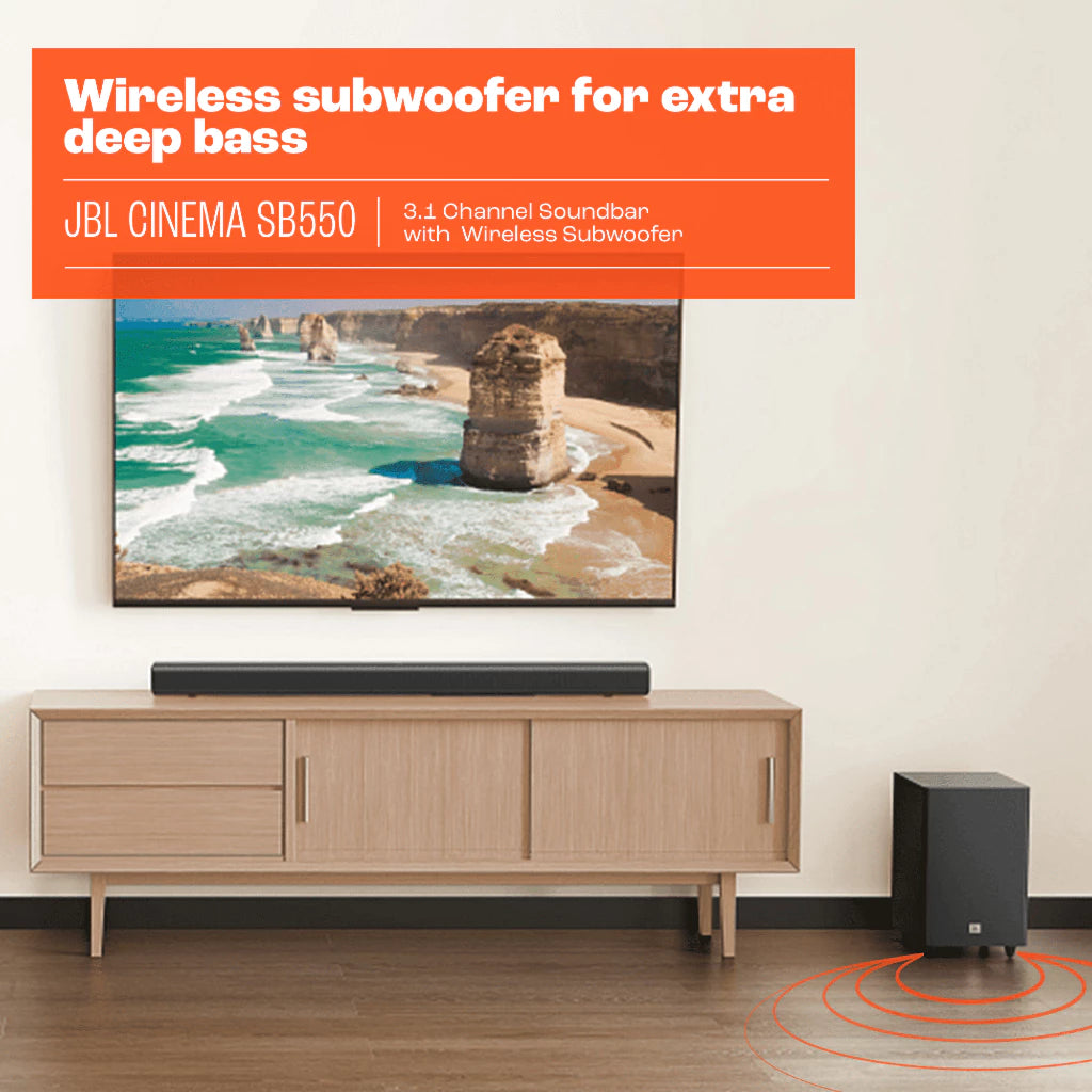 JBL Cinema SB550 3.1 Channel Soundbar with Wireless Subwoofer