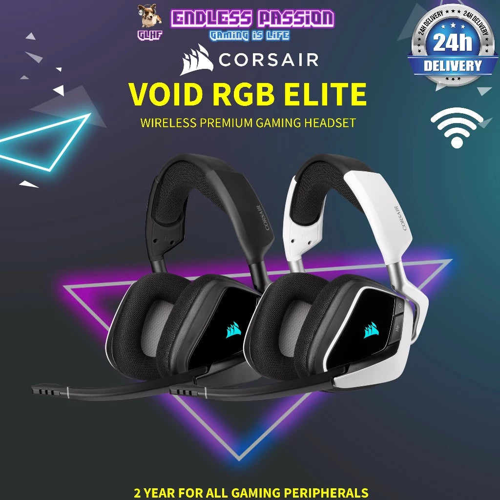 Corsair Void RGB Elite Wireless Premium Gaming Headset with 7.1 Surround Sound