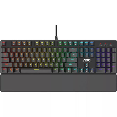 AOC GK480 Full-Size RGB Mechanical Wired Gaming Keyboard - Red Switch (Linear)