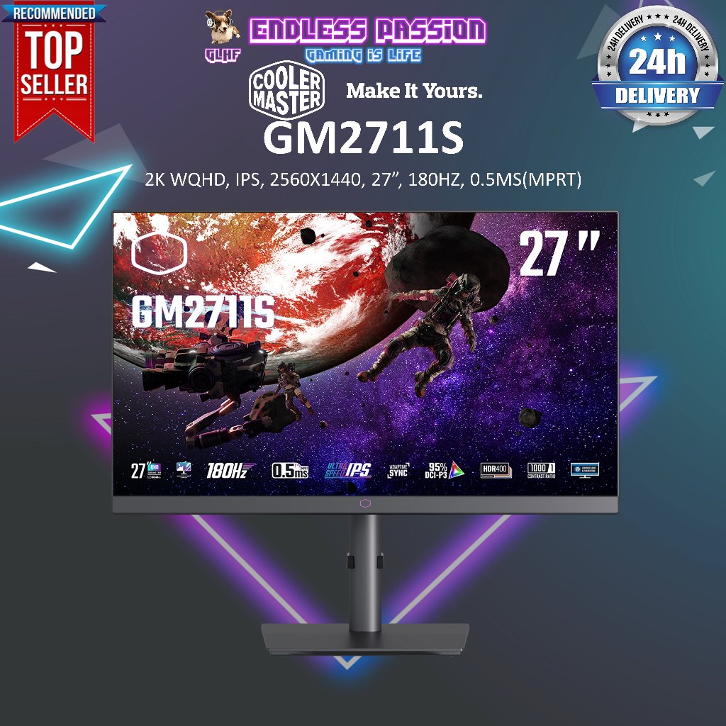 Cooler Master GM2711S 27” 180Hz 2K WQHD Gaming Monitor