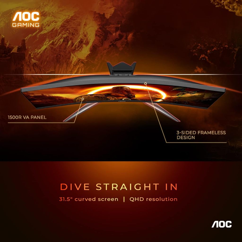 AOC CQ32G3SE — 32" QHD VA Display Curved Gaming Monitor