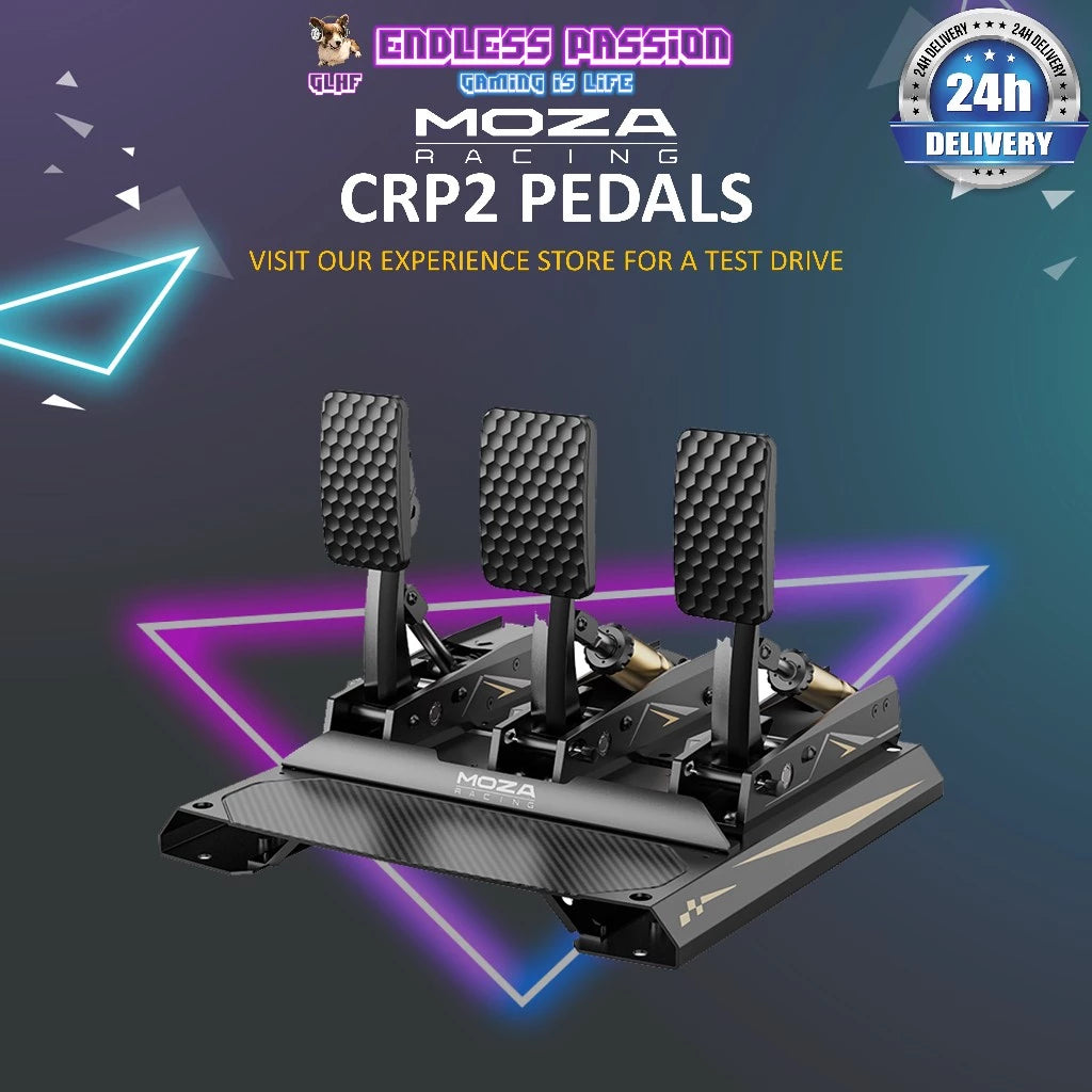 MOZA CRP2 Load Cell Pedals with Base